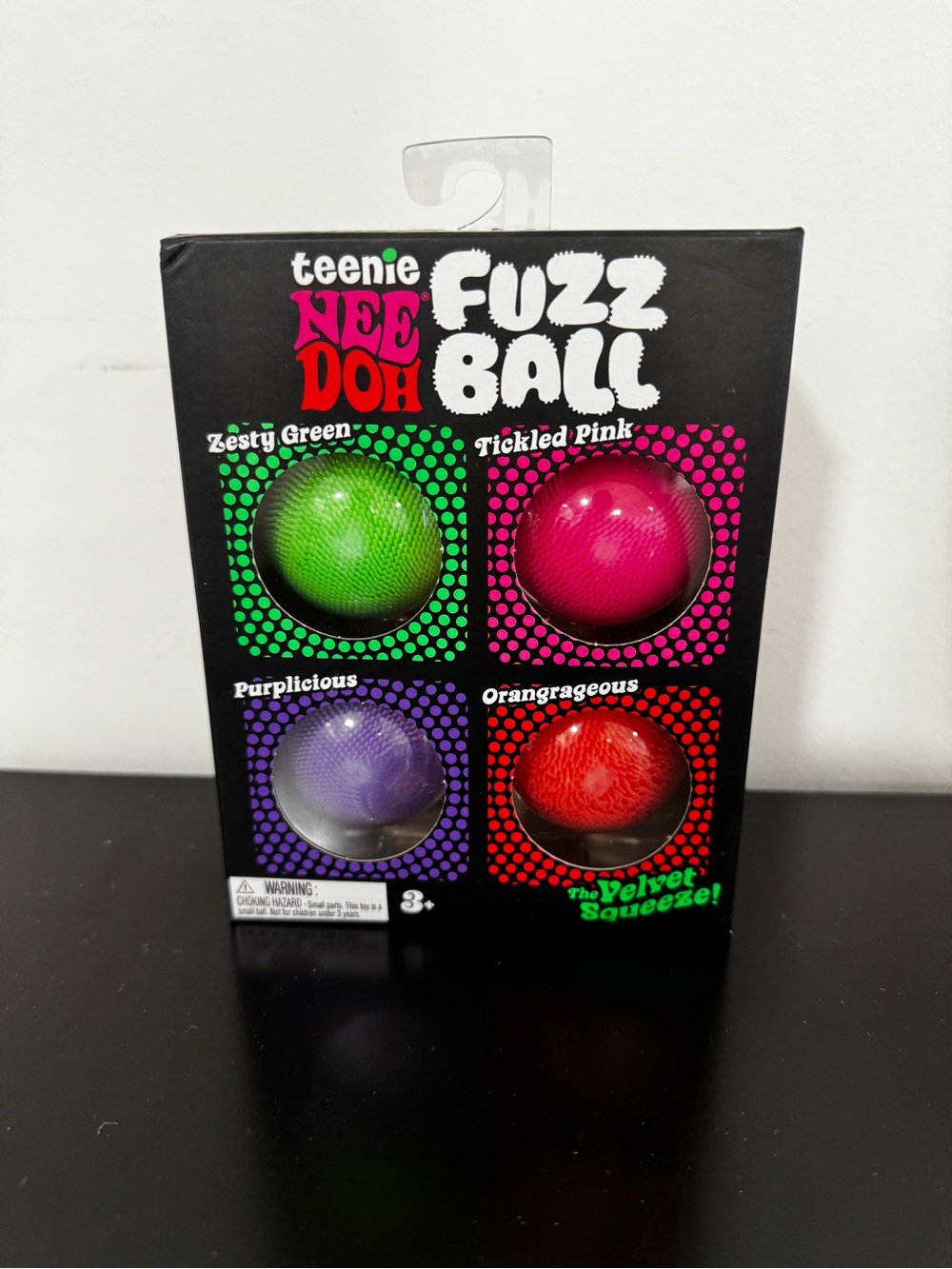 teenie NEE DOH Fuzz Ball Variety Pack - Green, Pink, Purple, Orange